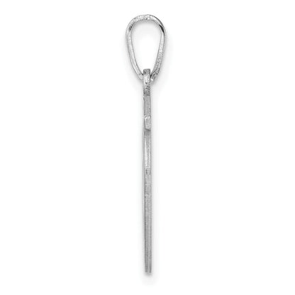 Klein Sterlingsilber Rhodiniert Fantasie Schreibschrift Buchstabe U Initiale Anhänger