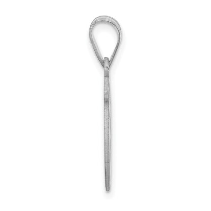 Klein Sterlingsilber Rhodiniert Fantasie Schreibschrift Buchstabe V Initiale Anhänger
