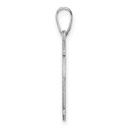 Klein Sterlingsilber Rhodiniert Fantasie Schreibschrift Buchstabe X Initiale Anhänger