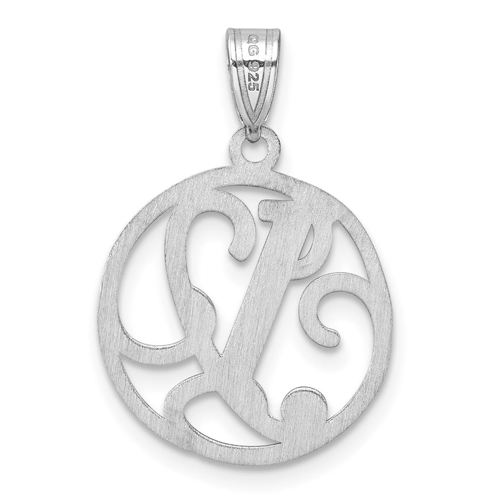 Klein Sterlingsilber Rhodiniert Fantasie Schreibschrift Buchstabe Y Initiale Anhänger
