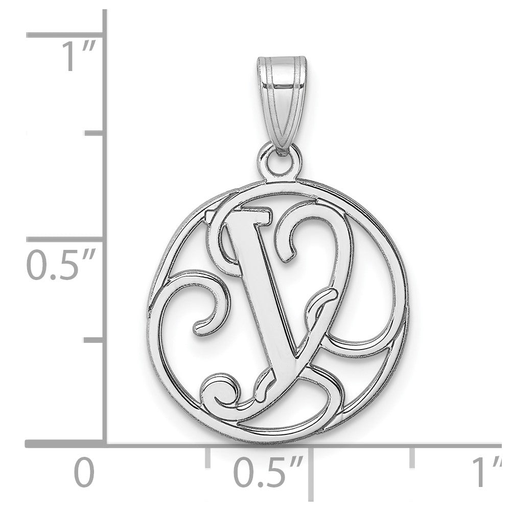 Klein Sterlingsilber Rhodiniert Fantasie Schreibschrift Buchstabe Y Initiale Anhänger