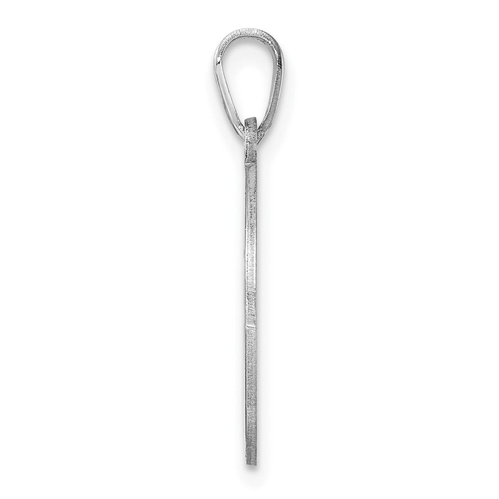 Klein Sterlingsilber Rhodiniert Fantasie Schreibschrift Buchstabe Z Initiale Anhänger