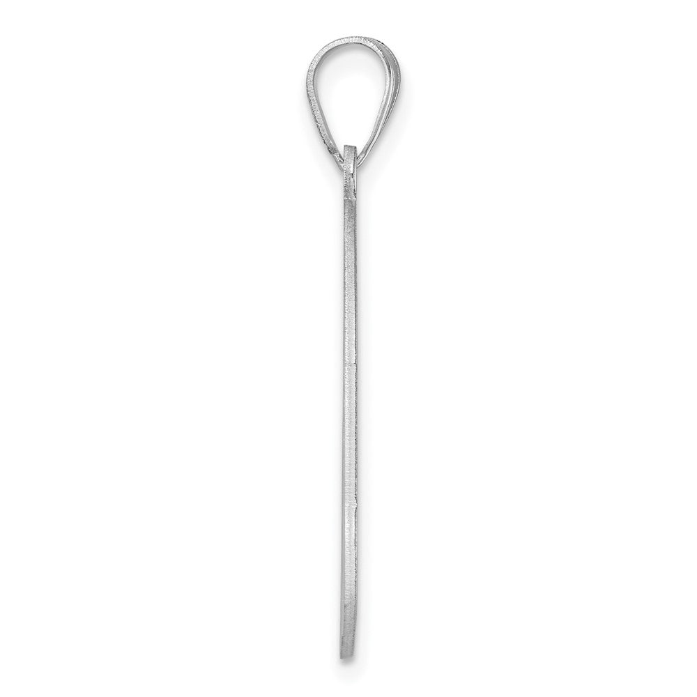 Groß Sterlingsilber Rhodiniert Fantasie Schreibschrift Buchstabe K Initiale Anhänger