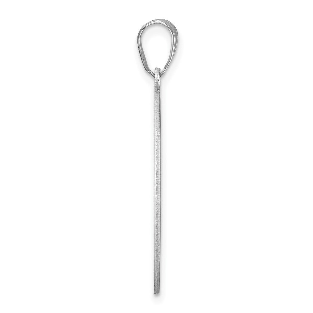 Groß Sterlingsilber Rhodiniert Fantasie Schreibschrift Buchstabe P Initiale Anhänger