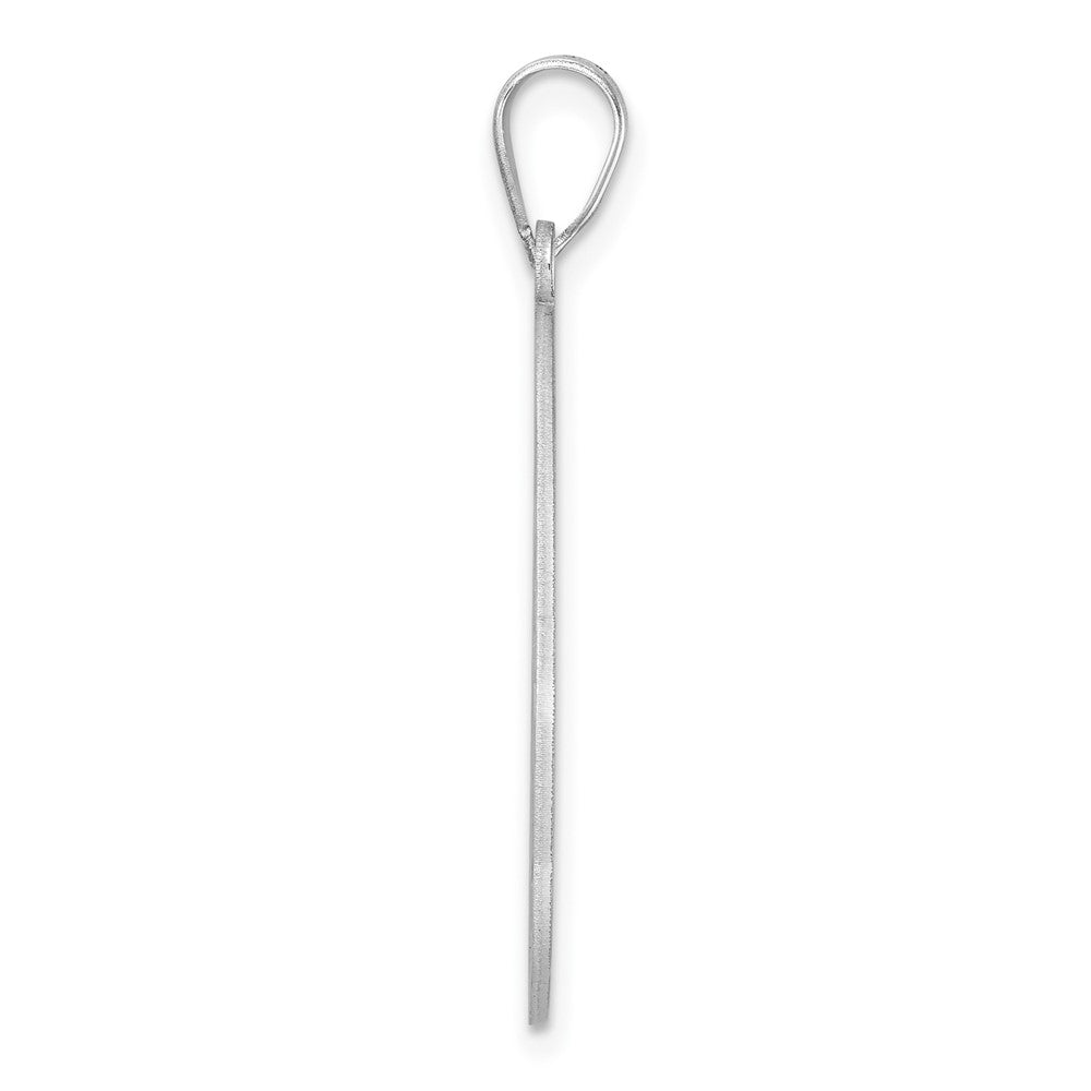 Groß Sterlingsilber Rhodiniert Fantasie Schreibschrift Buchstabe X Initiale Anhänger
