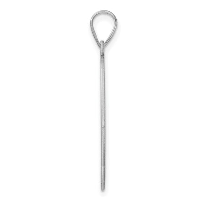 Groß Sterlingsilber Rhodiniert Fantasie Schreibschrift Buchstabe Z Initiale Anhänger