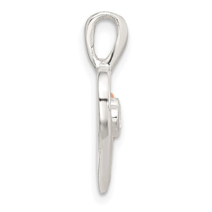 Sterlingsilber E-coat und Roséfarben Zirkonia Herzen Anhänger
