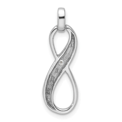 Sterlingsilber Rhodiniert mit Zirkonia Unendlichkeit Symbol Anhänger