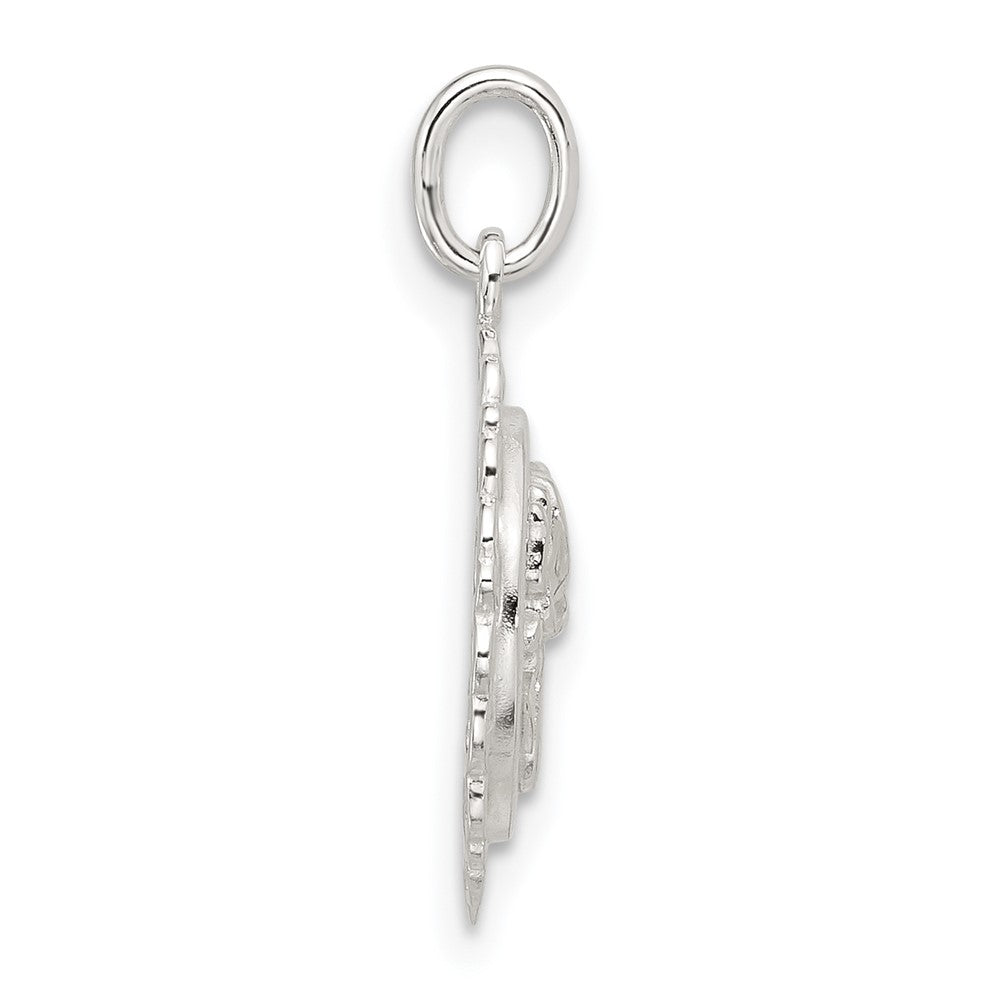 Sterlingsilber E-coated Rose Charm