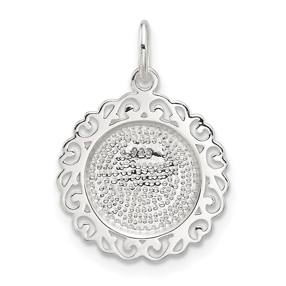 Sterlingsilber E-coated Rose Charm