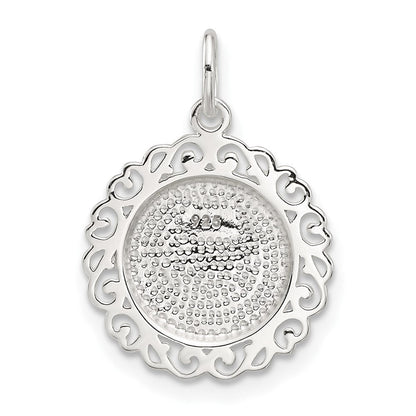 Sterlingsilber E-coated Rose Charm