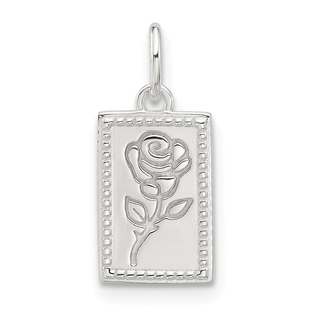 Sterlingsilber E-coated Rose Charm