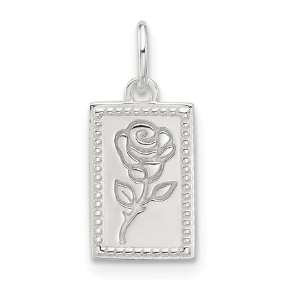 Sterlingsilber E-coated Rose Charm