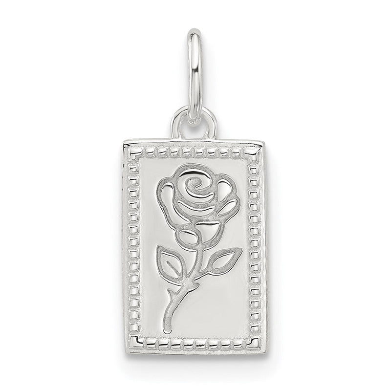 Sterlingsilber E-coated Rose Charm