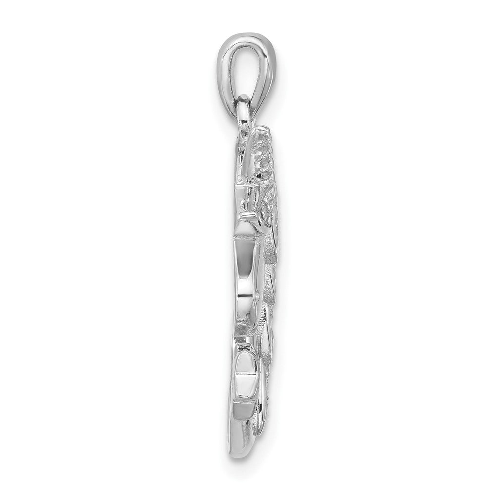Sterlingsilber Rhodiniert Poliert Zirkonia Einhorn You Are Magical Anhänger