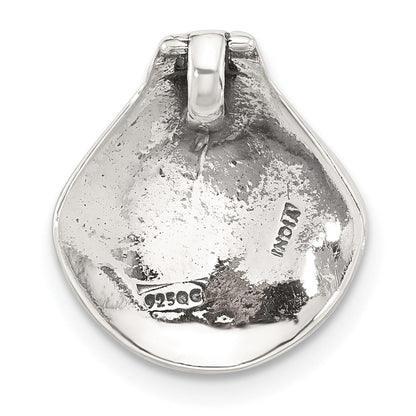Sterlingsilber Poliert und Antikisiert Synthetisch Perle Seashell Kette Anhänger