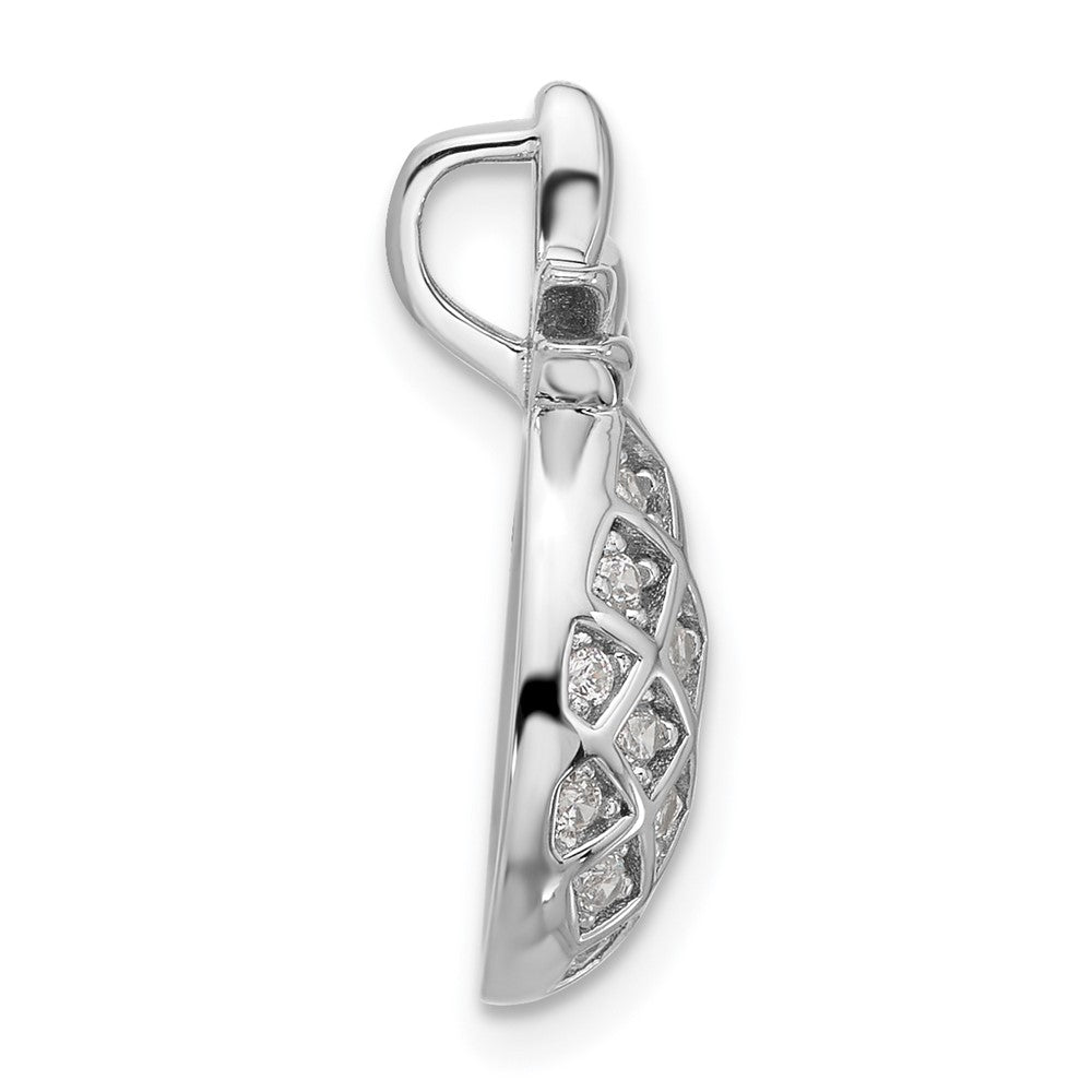 Feuer Sterlingsilber Rhodiniert Zirkonia Pineapple Anhänger