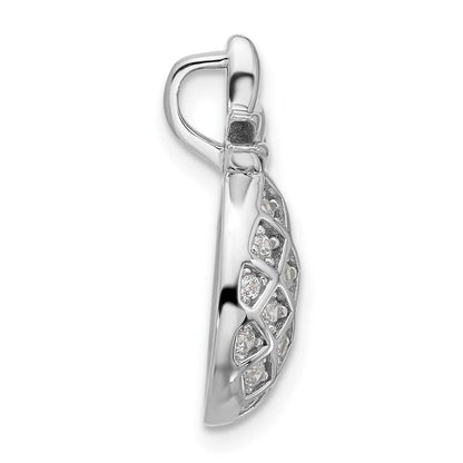 Feuer Sterlingsilber Rhodiniert Zirkonia Pineapple Anhänger