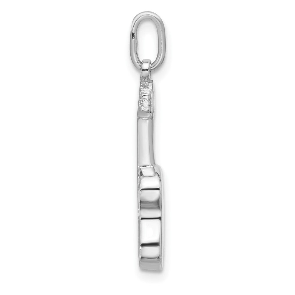 Sterlingsilber Rhodiniert Gitarre Charm Anhänger