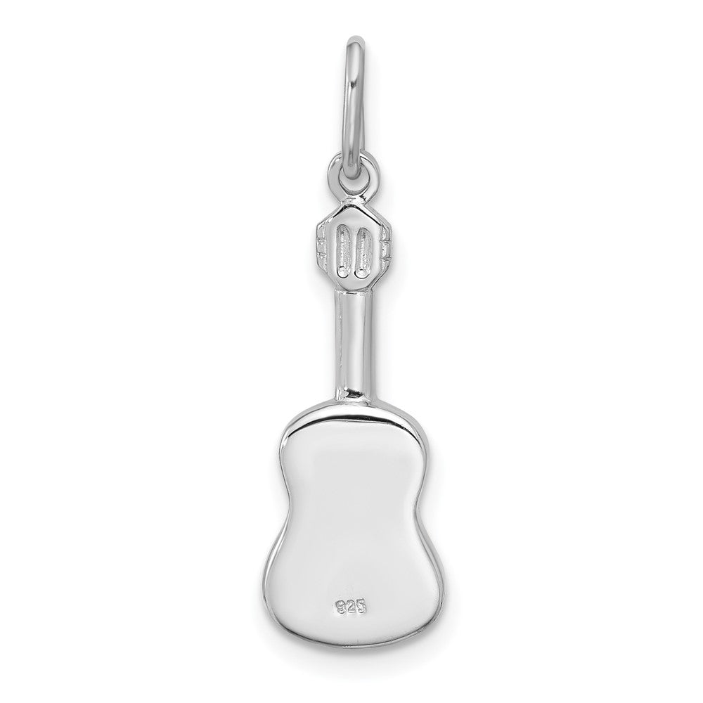 Sterlingsilber Rhodiniert Gitarre Charm Anhänger