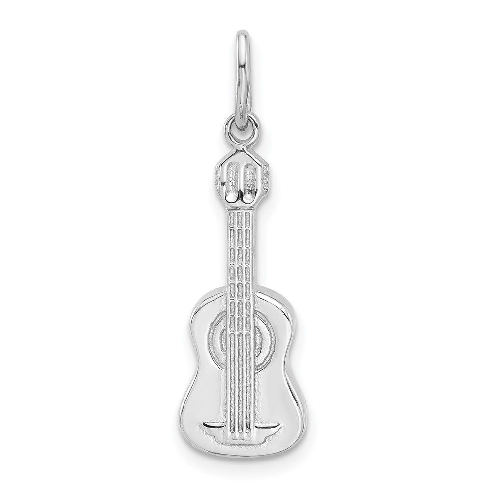 Sterlingsilber Rhodiniert Gitarre Charm Anhänger