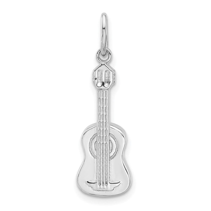 Sterlingsilber Rhodiniert Gitarre Charm Anhänger