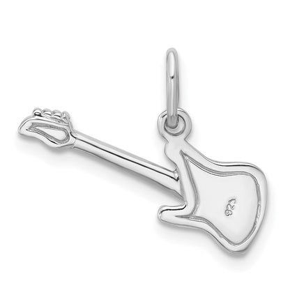 Sterlingsilber Rhodiniert Electric Gitarre Charm Anhänger