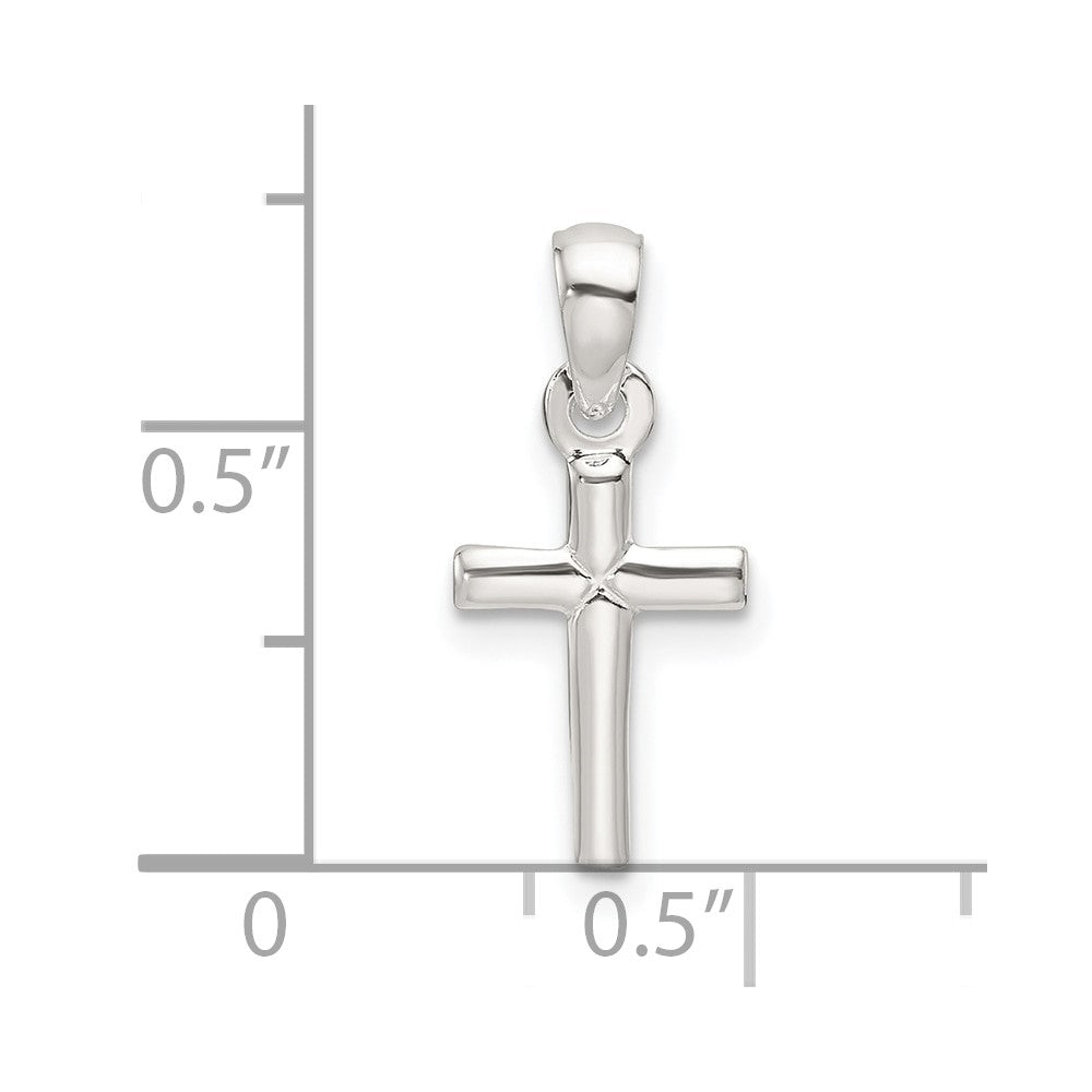 Sterlingsilber Poliert Kreuz Anhänger
