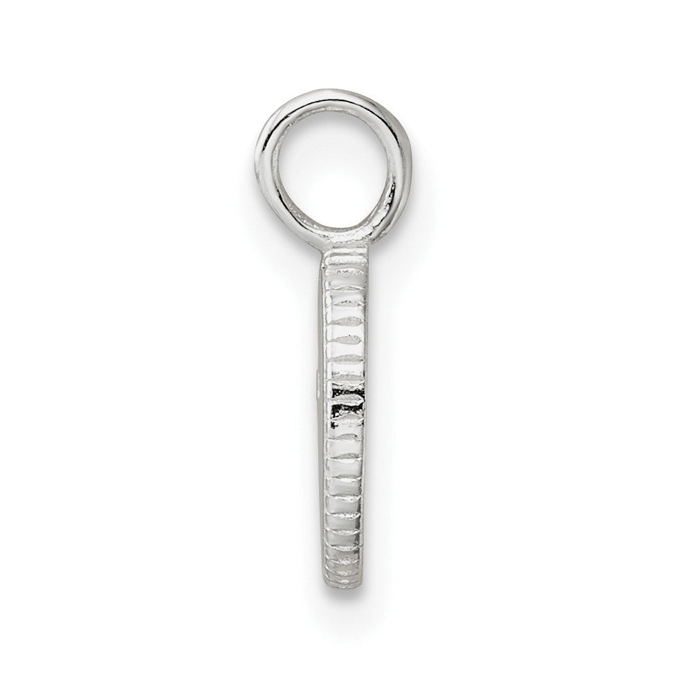 Sterlingsilber E-coating Klein Oval Ausgeschnitten Kreuz Charm