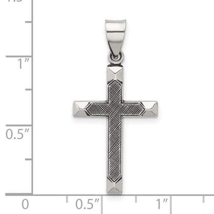 Sterlingsilber Antikisiert Massiv Strukturiert Kreuz Anhänger