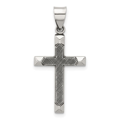 Sterlingsilber Antikisiert Massiv Strukturiert Kreuz Anhänger