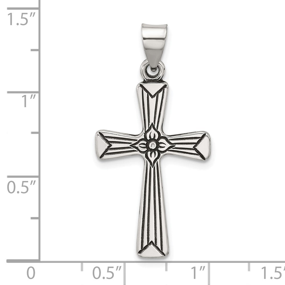 Sterlingsilber Antikisiert Massiv Kreuz Anhänger