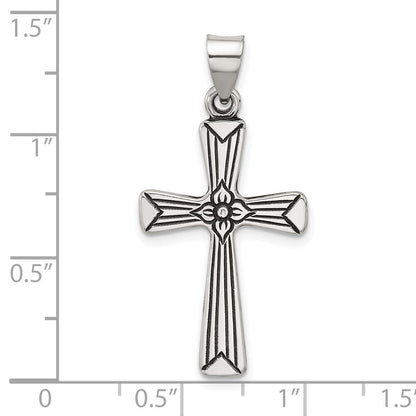 Sterlingsilber Antikisiert Massiv Kreuz Anhänger
