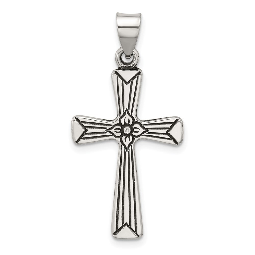 Sterlingsilber Antikisiert Massiv Kreuz Anhänger