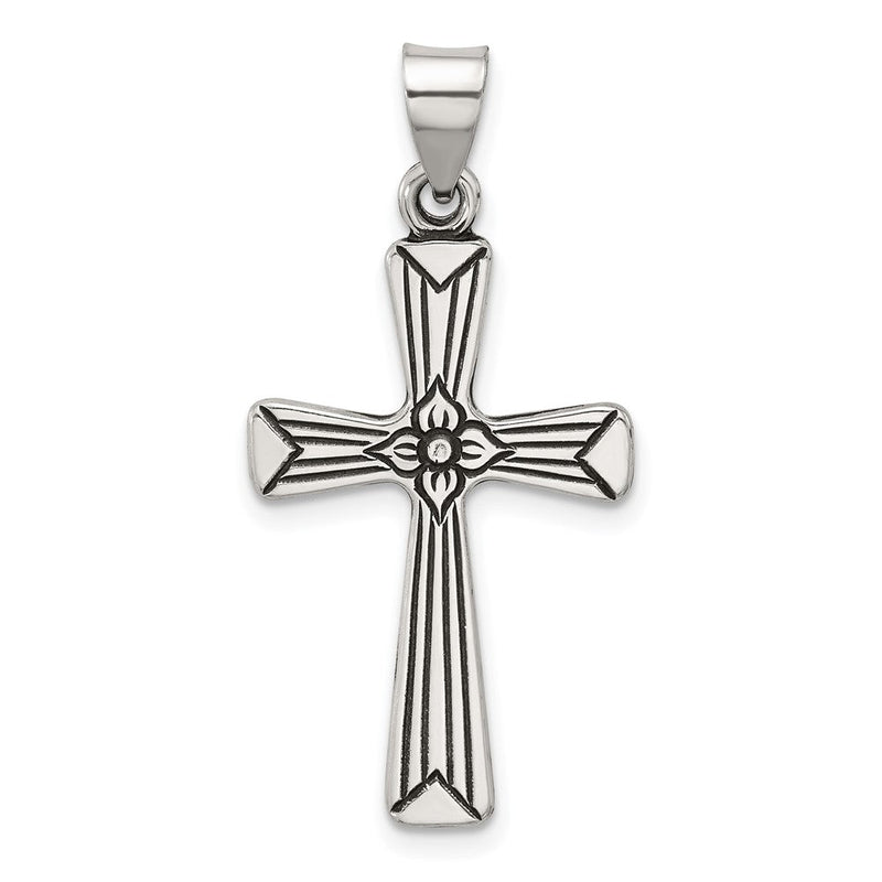 Sterlingsilber Antikisiert Massiv Kreuz Anhänger