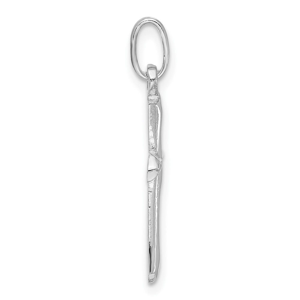 Sterlingsilber Rhodiniert Kreuz Anhänger