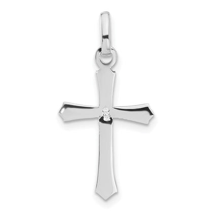 Sterlingsilber Rhodiniert Kreuz Anhänger