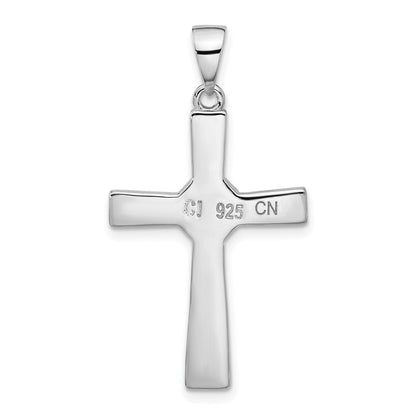 Sterlingsilber Rhodiniert Larimar Kreuz Anhänger