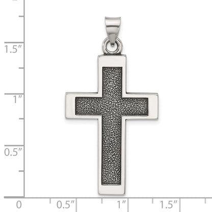 Sterlingsilber Antikisiert Massiv Strukturiert Kreuz Anhänger