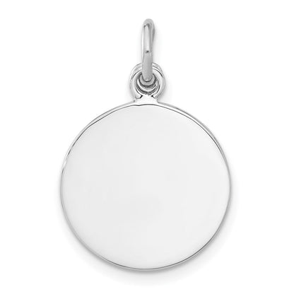 Sterlingsilber Rhodiniert Kreis Disk und Kreuz mit Rosa Kristall Anhänger