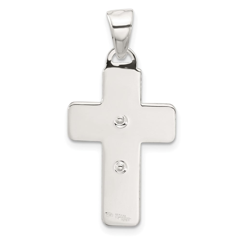 Sterlingsilber Poliert Kruzifix Kreuz Anhänger