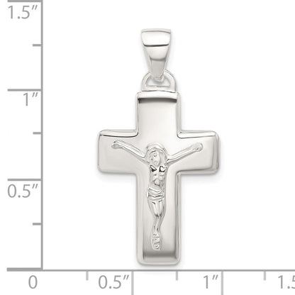 Sterlingsilber Poliert Kruzifix Kreuz Anhänger
