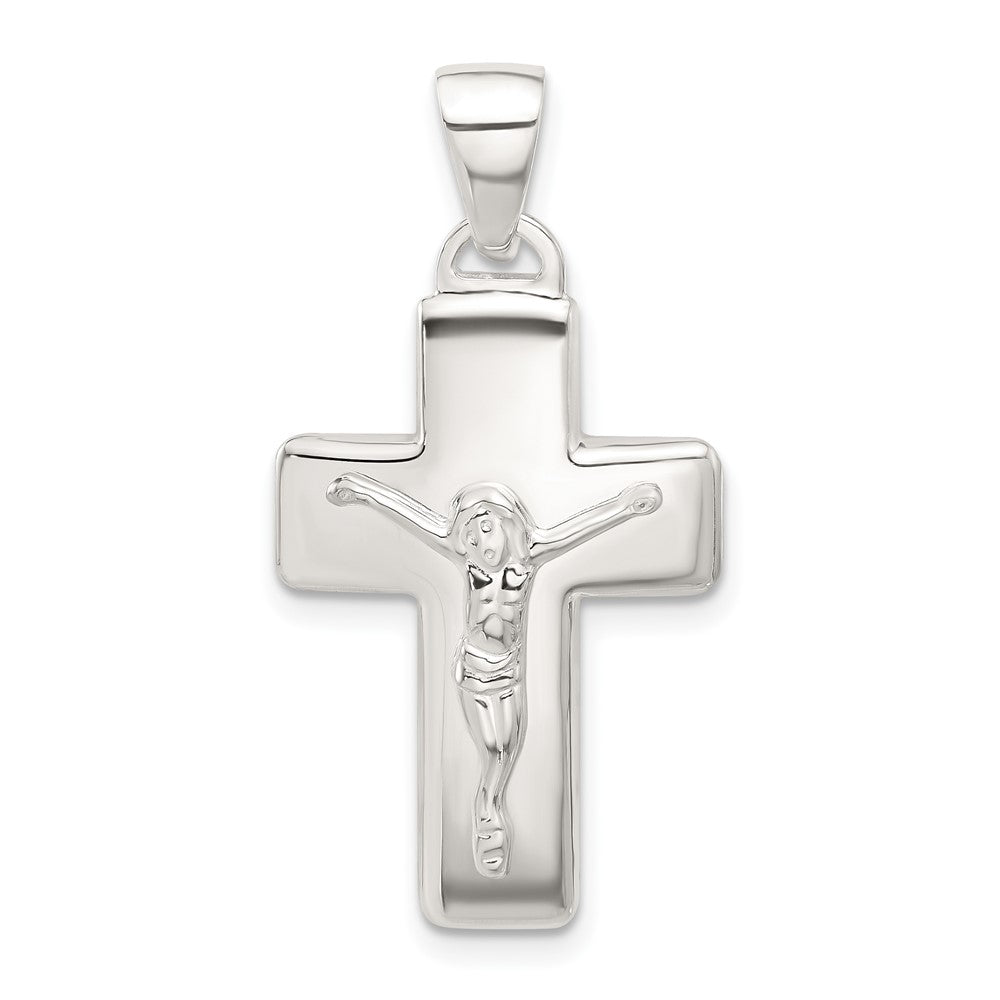 Sterlingsilber Poliert Kruzifix Kreuz Anhänger