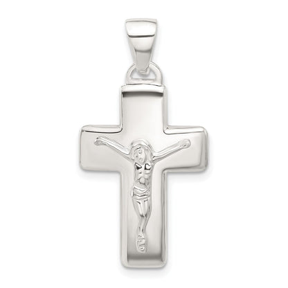 Sterlingsilber Poliert Kruzifix Kreuz Anhänger