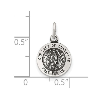 Sterlingsilber Antikisiert Massiv Damen Of Guadalupe Medaille