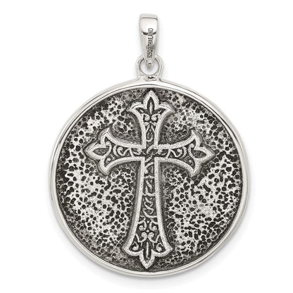 Sterlingsilber Oxidiert Heilig Herz Of Jesus Wendbar Medaille Anhänger