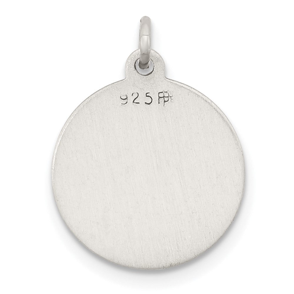 Sterlingsilber Antikisiert Massiv Taufe Medaille
