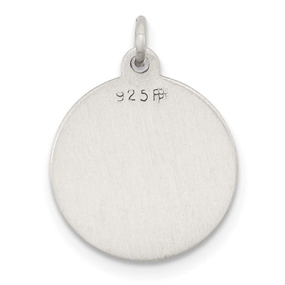Sterlingsilber Antikisiert Massiv Taufe Medaille