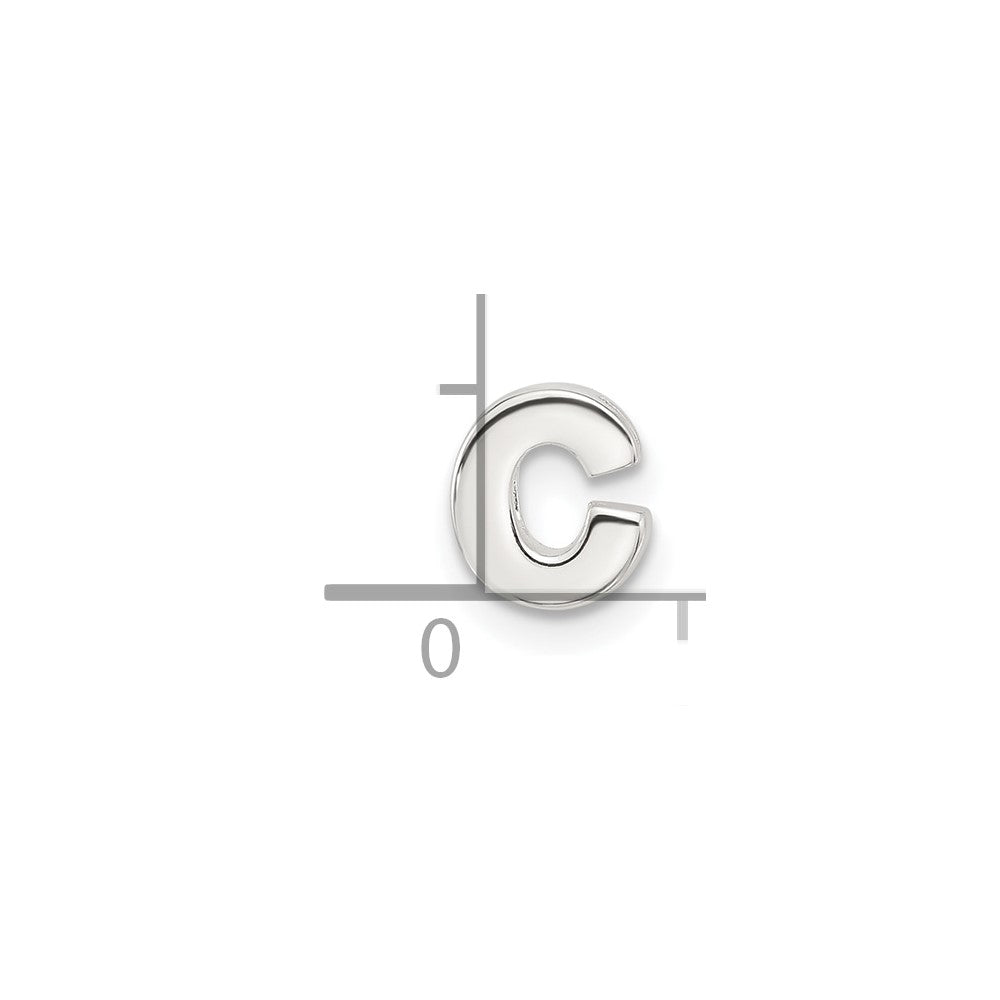 Sterlingsilber E-coated Buchstabe C Anhänger Charm