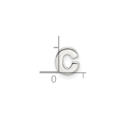 Sterlingsilber E-coated Buchstabe C Anhänger Charm